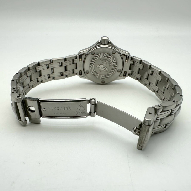 歐米茄海馬系列120 2581.31 日期顯示石英不鏽鋼銀色女錶-5