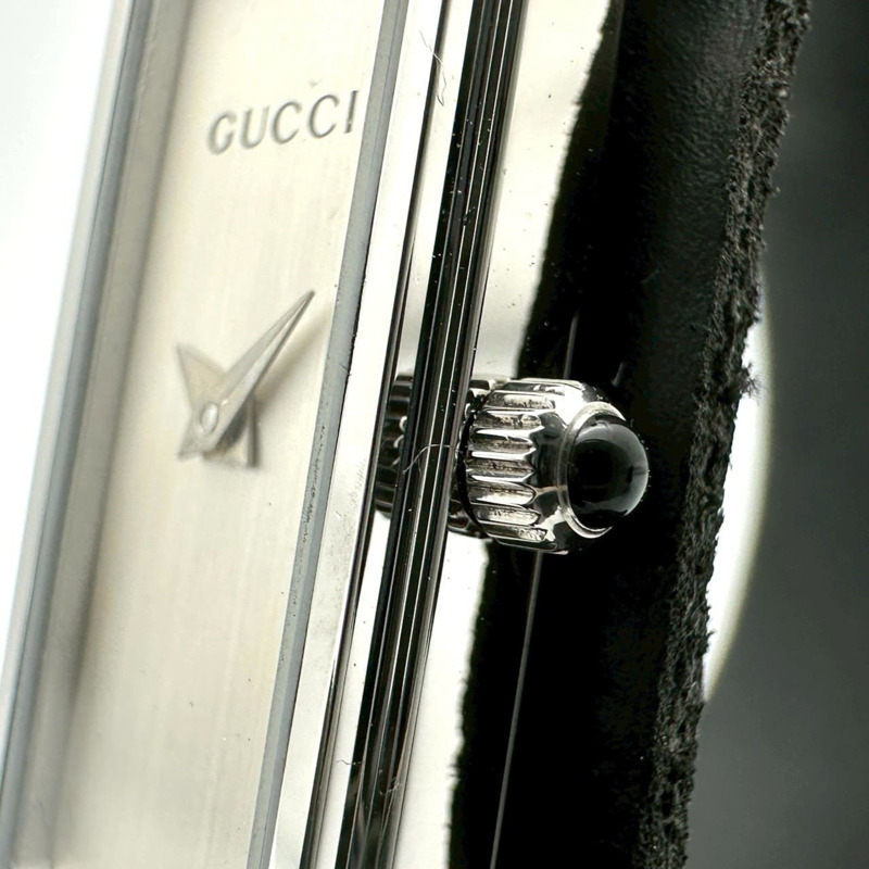 GUCCI 1500L 石英手鐲腕錶，香檳銀色不鏽鋼錶殼，女士款-3