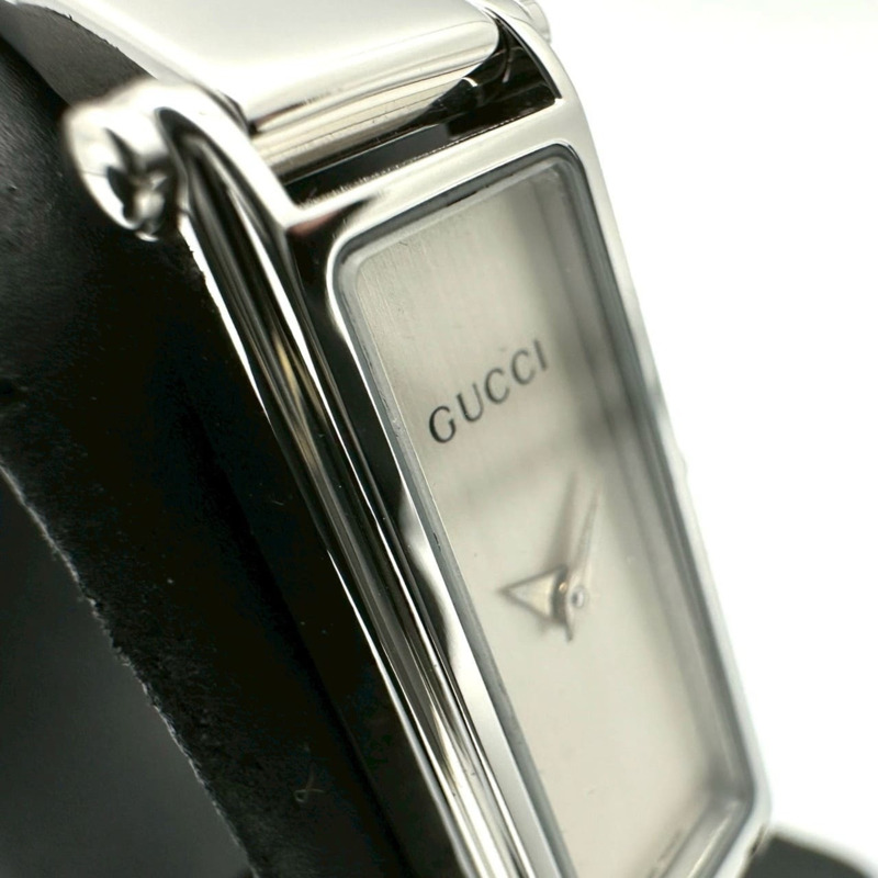 GUCCI 1500L 石英手鐲腕錶，香檳銀色不鏽鋼錶殼，女士款-4