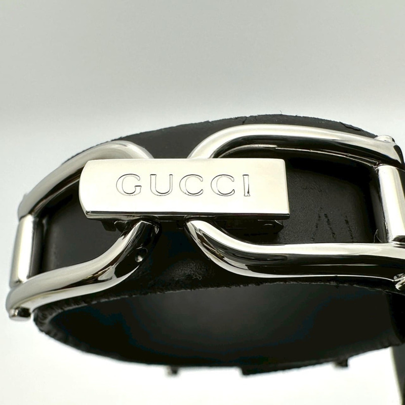 GUCCI 1500L 石英手鐲腕錶，香檳銀色不鏽鋼錶殼，女士款-9