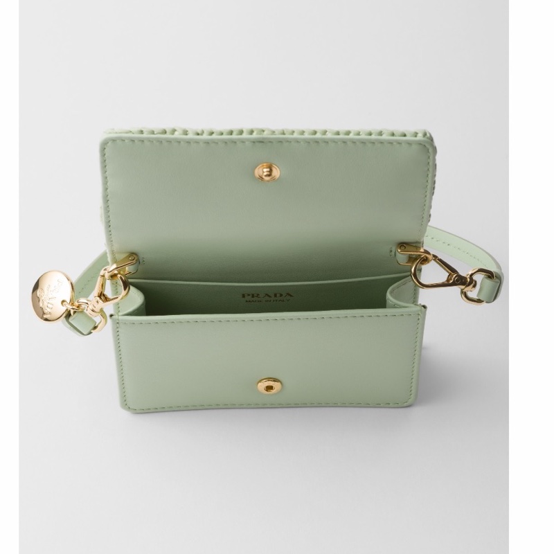 Prada 女士 磁扣鈎針卡夾均碼碼11cm*2cm*8cm-2