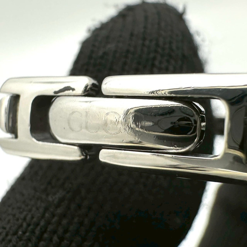 GUCCI 1900L 手鐲式腕錶，石英機芯，不鏽鋼錶殼，黑色，女士款-8