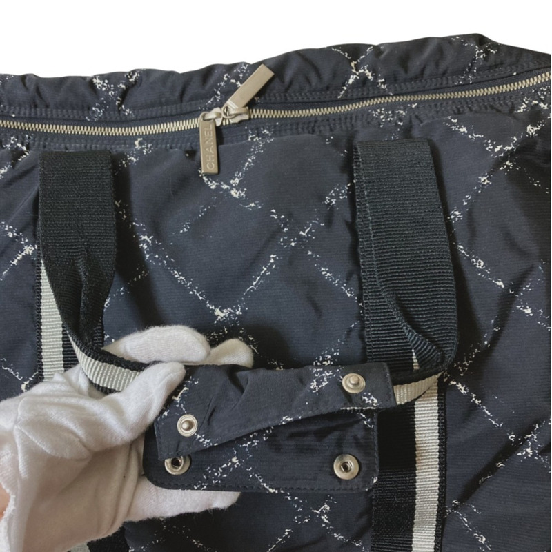 香奈兒旅行系列波士頓包，黑色，女士-5