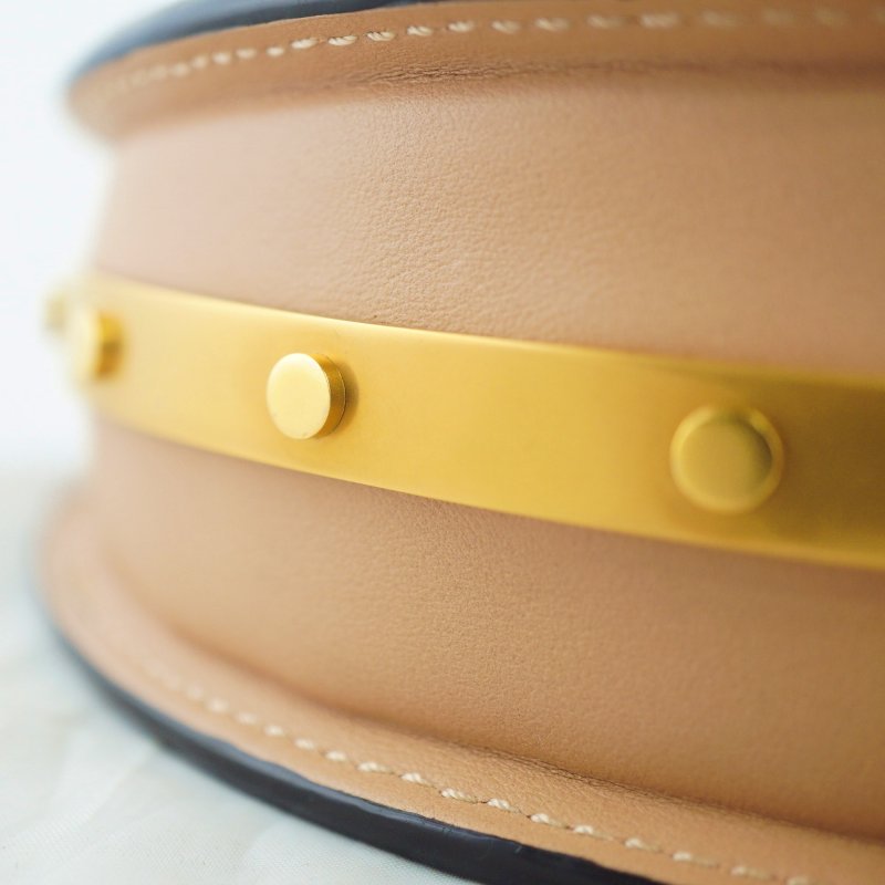 CHLOE 克羅伊Nile Minaudiere 奶茶棕半月包手提包(附購證)-7