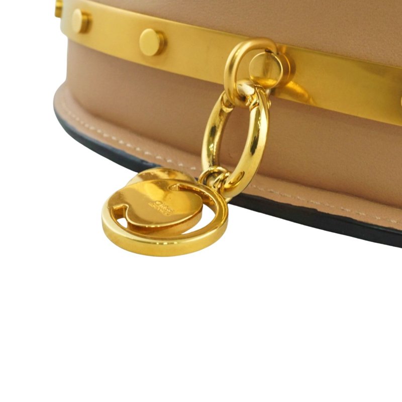 CHLOE 克羅伊Nile Minaudiere 奶茶棕半月包手提包(附購證)-12