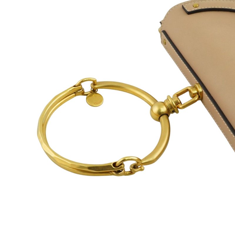 CHLOE 克羅伊Nile Minaudiere 奶茶棕半月包手提包(附購證)-13