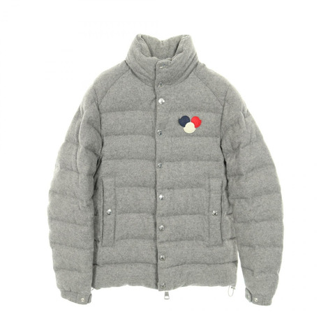 MONCLER BREVAL 羽絨外套 B209141835000 羊毛 灰色 #3 二手 男款