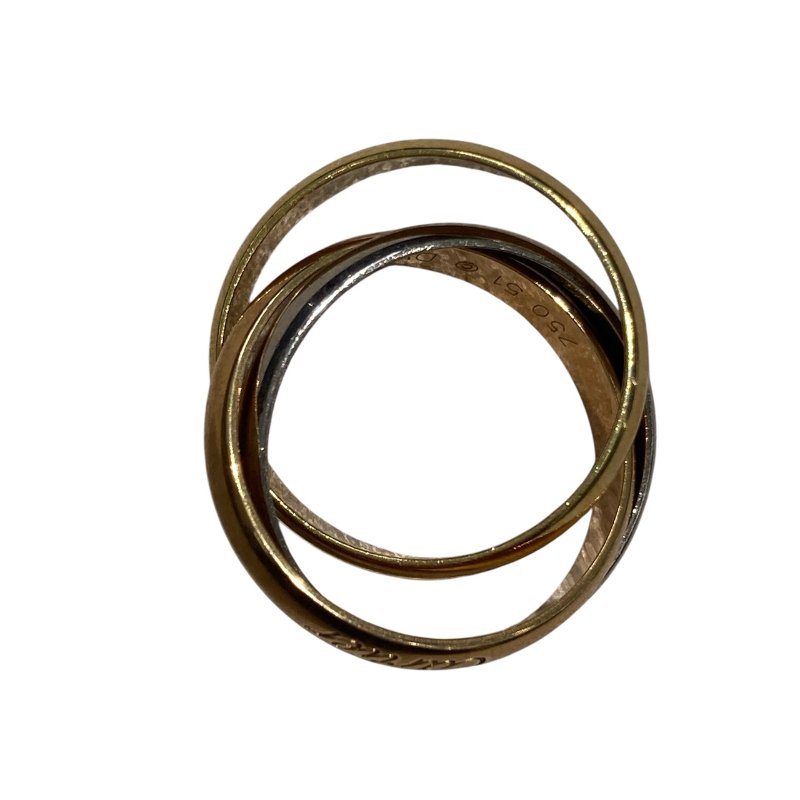 CARTIER 卡地亞 TRINITY RING SIZE:51 18K 戒指 PG YG WG-2