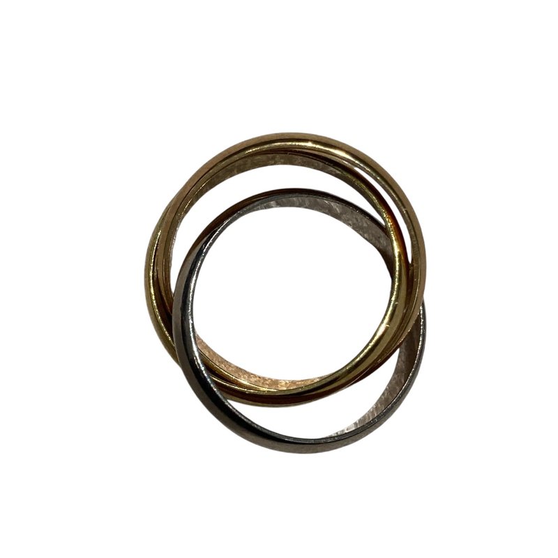 CARTIER 卡地亞 TRINITY RING SIZE:51 18K 戒指 PG YG WG-3