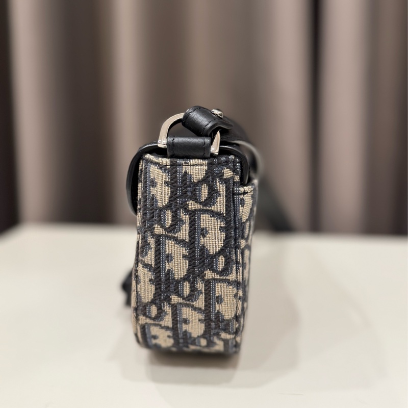 (極新美包）Dior Oblique緹花翻蓋郵差包mini-3