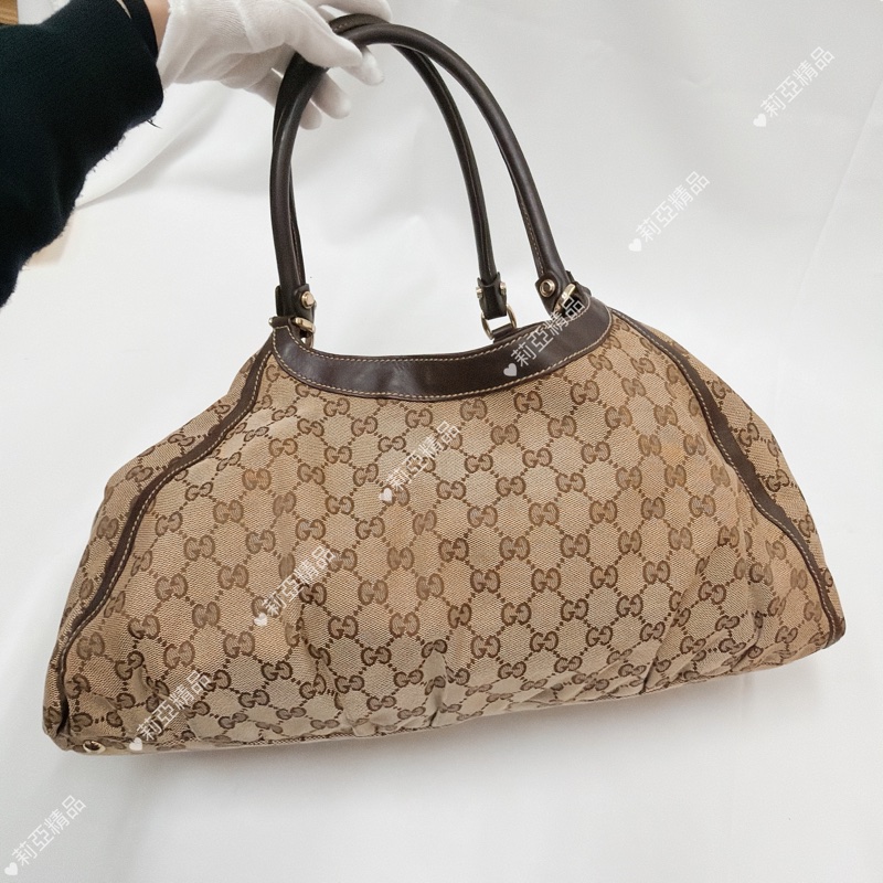 莉亞精品♡Gucci 老花肩背包 二手美包-3