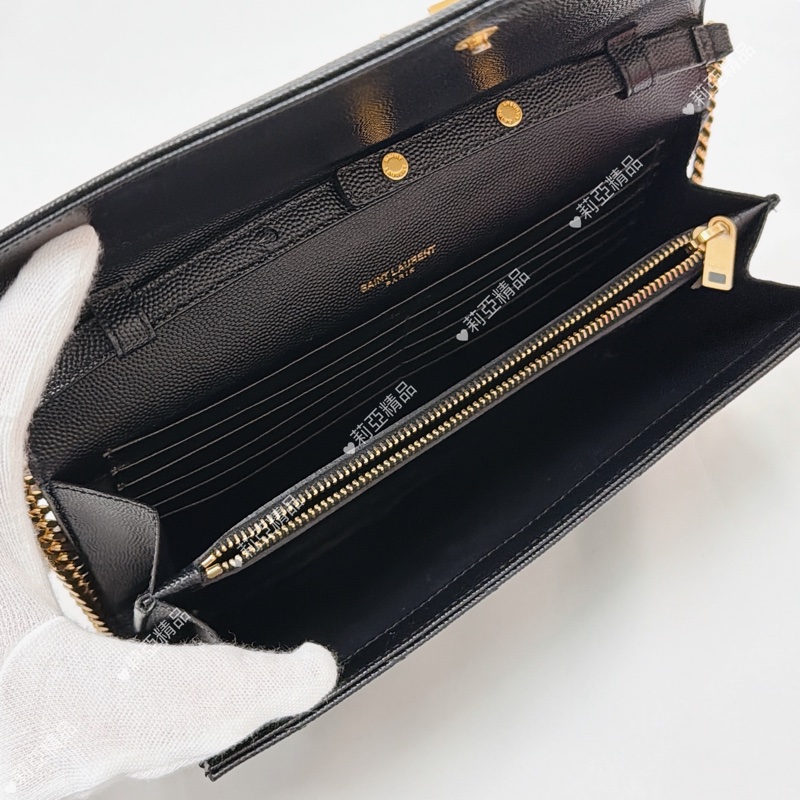 莉亞精品♡ Ysl woc黑金22cm 二手美包-13
