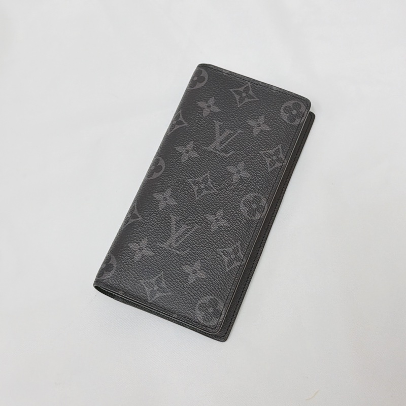 莉亞精品♡ Lv M61697 對開黑老花長夾 二手美品-0