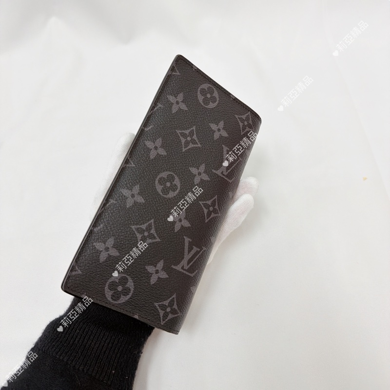 莉亞精品♡ Lv M61697 對開黑老花長夾 二手美品-2