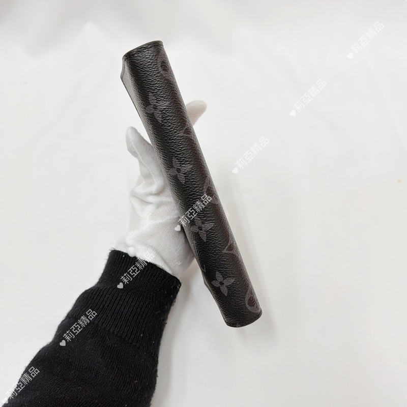 莉亞精品♡ Lv M61697 對開黑老花長夾 二手美品-4