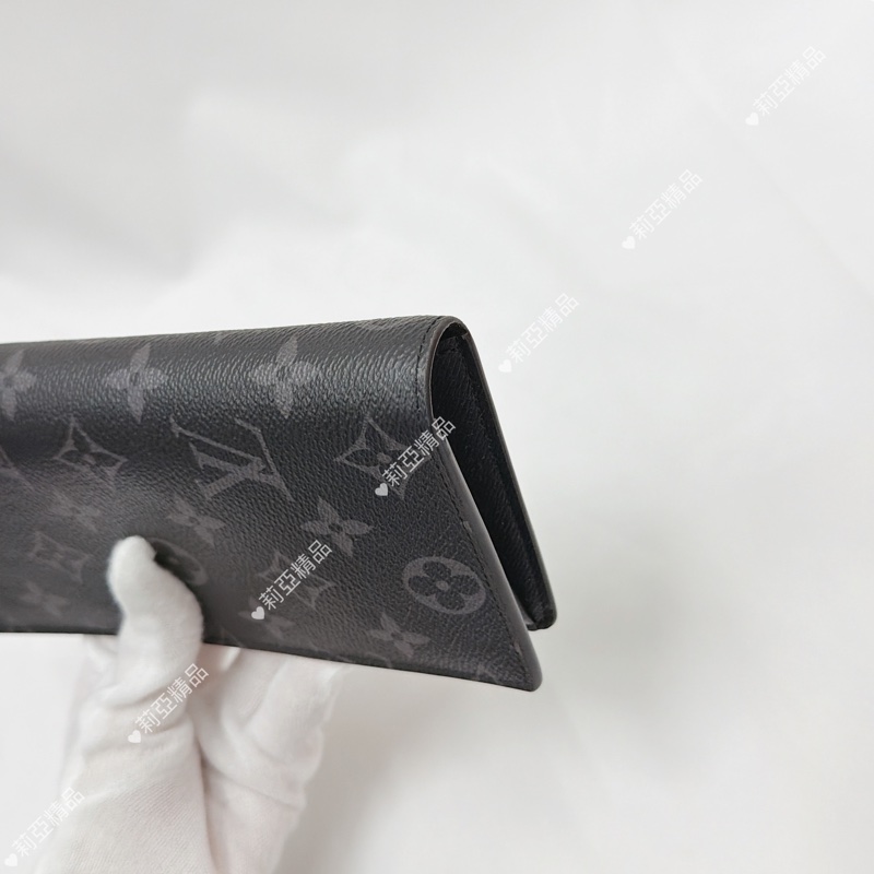 莉亞精品♡ Lv M61697 對開黑老花長夾 二手美品-8