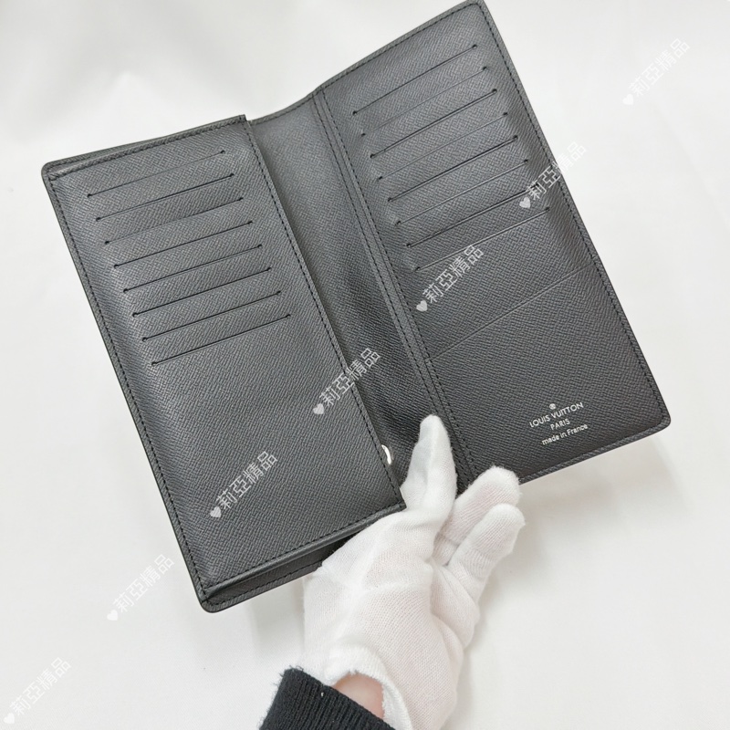 莉亞精品♡ Lv M61697 對開黑老花長夾 二手美品-12