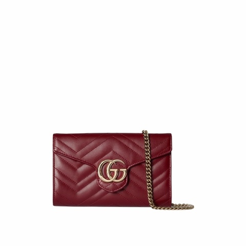 Gucci 女士 GG Marmont系列鏈式錢包均碼碼20cm*4cm*12cm