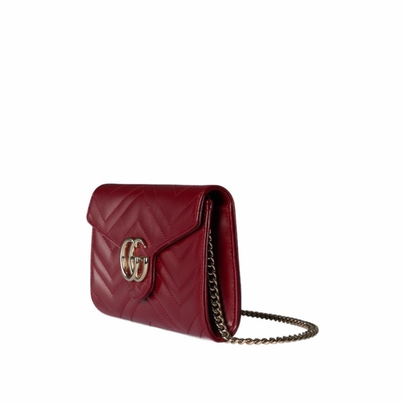 Gucci 女士 GG Marmont系列鏈式錢包均碼碼20cm*4cm*12cm-5