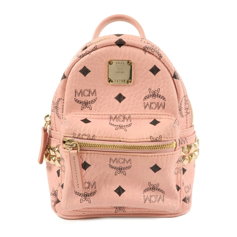 MCM 塗層帆布Backpack金扣背包-0