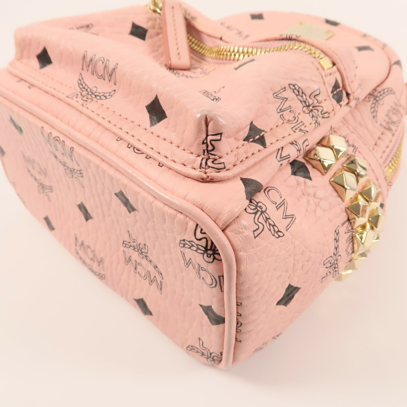 MCM 塗層帆布Backpack金扣背包-4