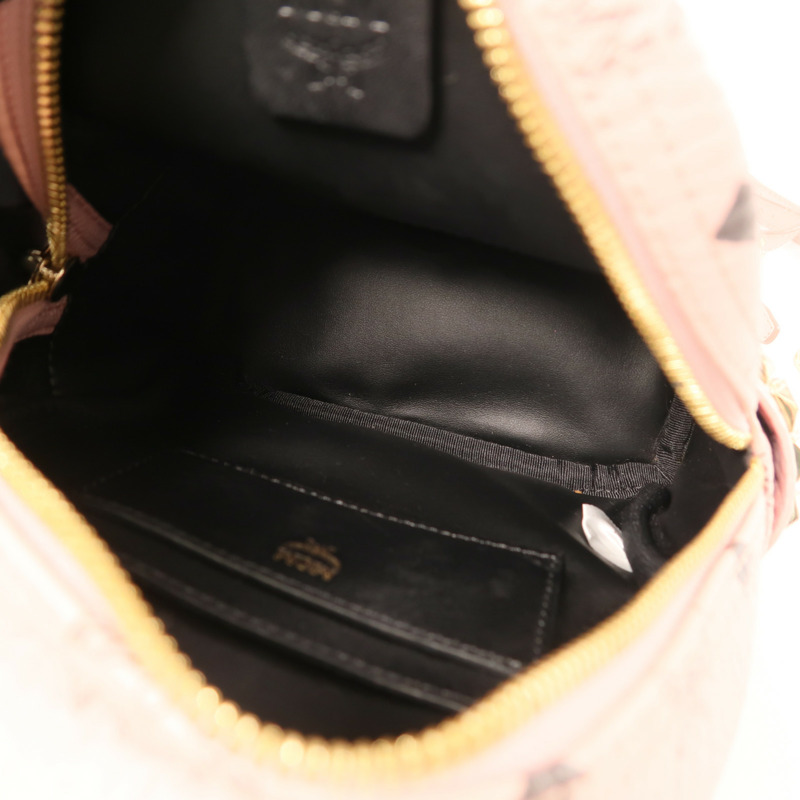 MCM 塗層帆布Backpack金扣背包-13