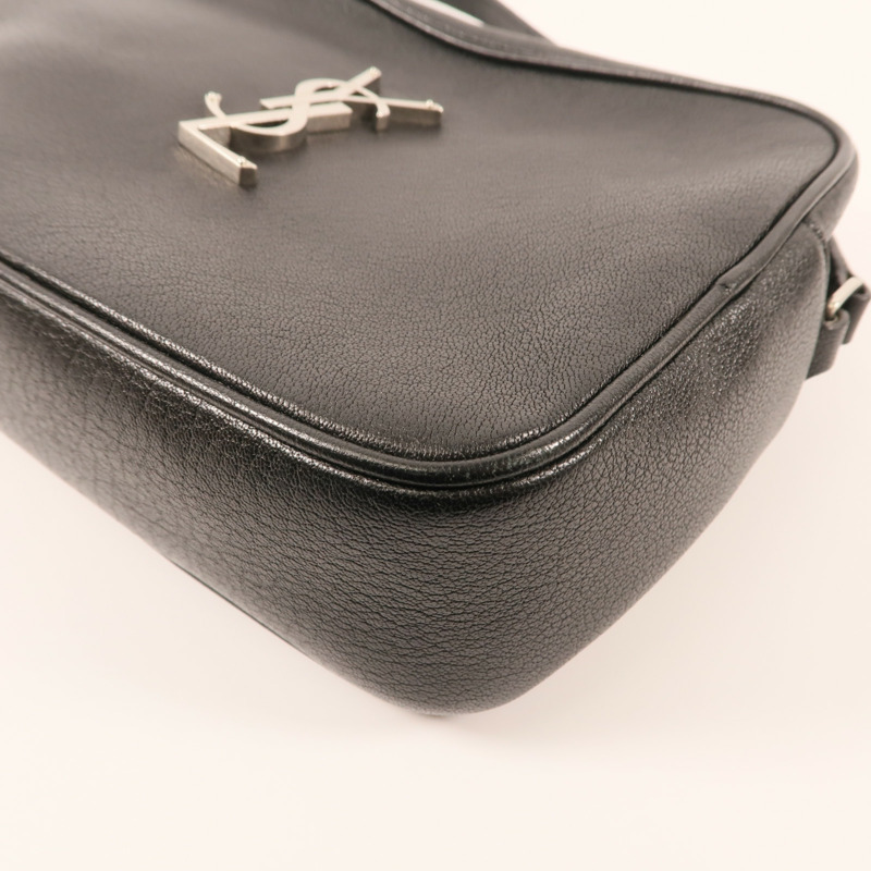 SAINT LAURENT 牛皮皮革Lou Camera Bag銀扣肩背袋-6