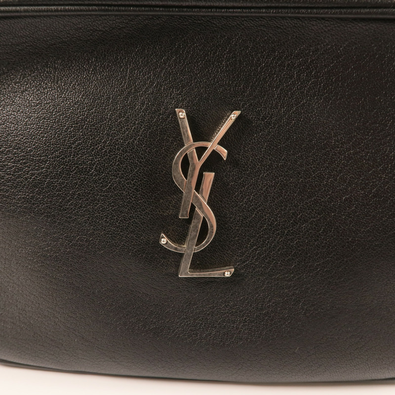 SAINT LAURENT 牛皮皮革Lou Camera Bag銀扣肩背袋-10