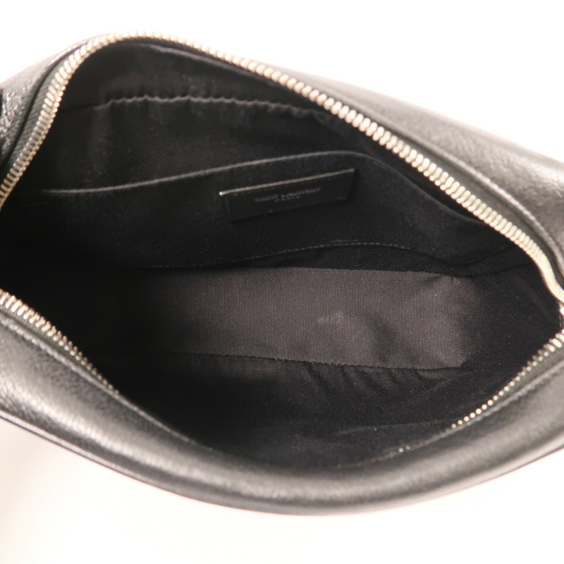 SAINT LAURENT 牛皮皮革Lou Camera Bag銀扣肩背袋-12