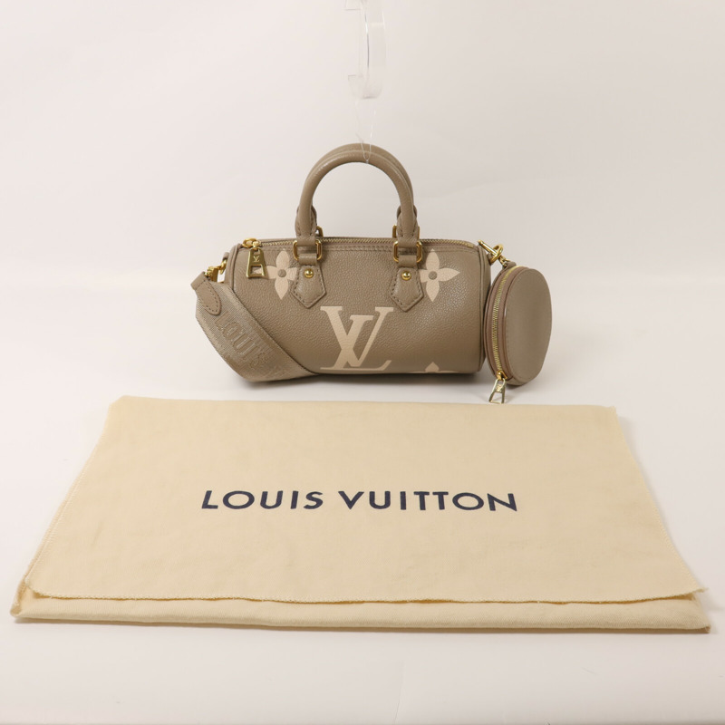 LOUIS VUITTON Monogram Empreinte Papillon BB金扣手挽肩背兩用袋-7