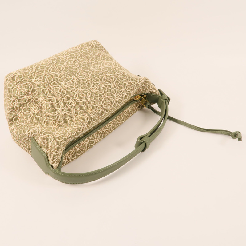 LOEWE 帆布Small Cubi Bag金扣手挽袋-3