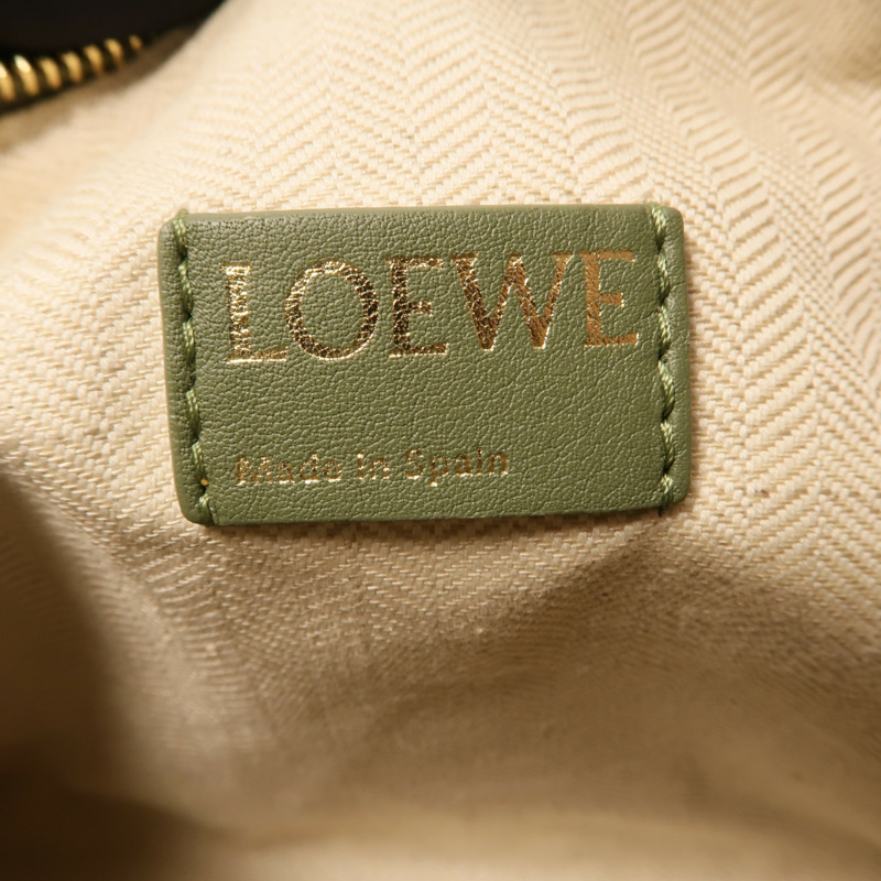 LOEWE 帆布Small Cubi Bag金扣手挽袋-12