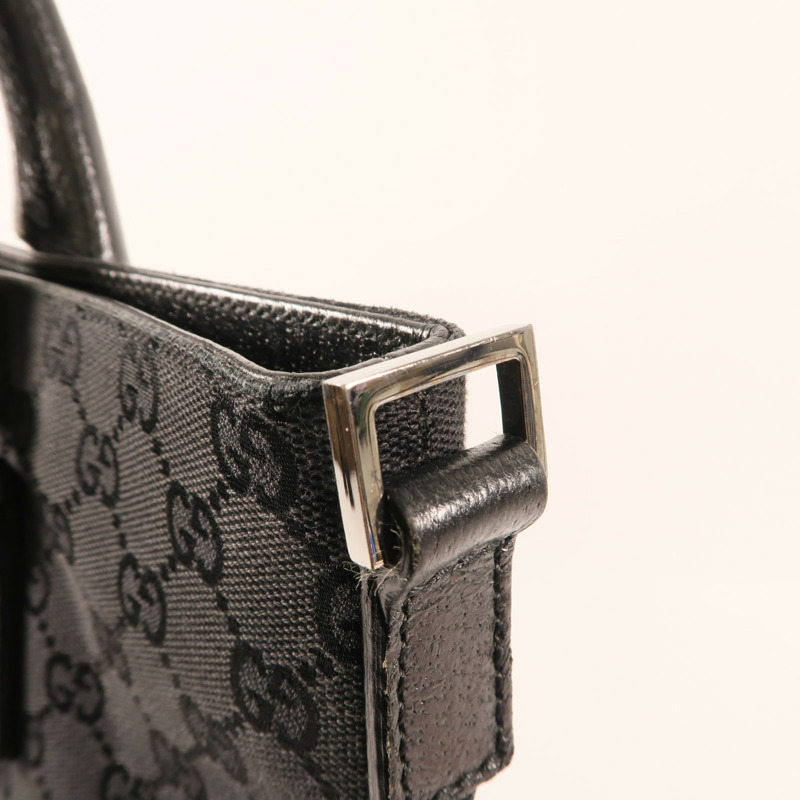 GUCCI 帆布Shoulder Bag銀扣肩背袋-10