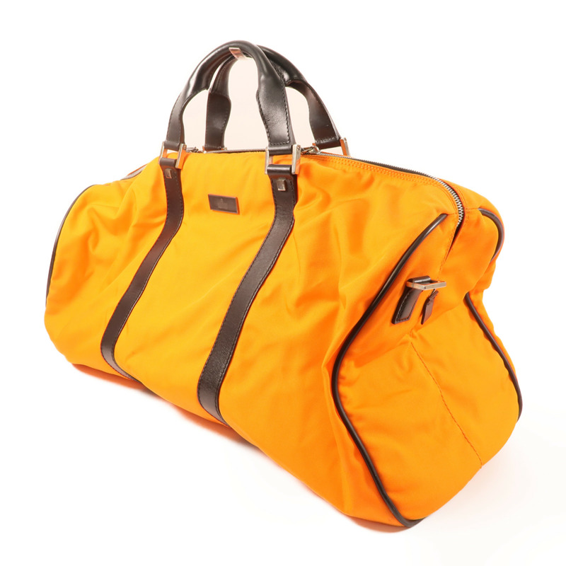 GUCCI 尼龍Boston Bag銀扣波士頓包-2