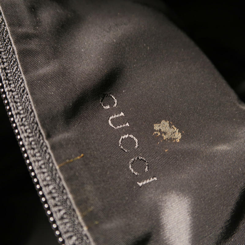 GUCCI 尼龍Boston Bag銀扣波士頓包-13