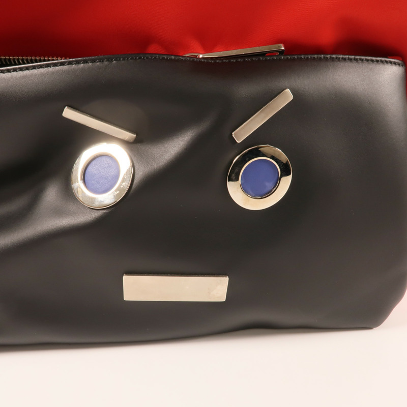 FENDI 牛皮皮革Backpack銀扣背包-10