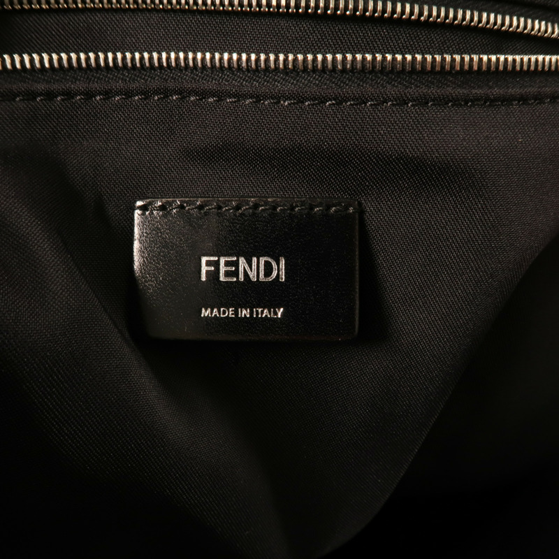 FENDI 牛皮皮革Backpack銀扣背包-11