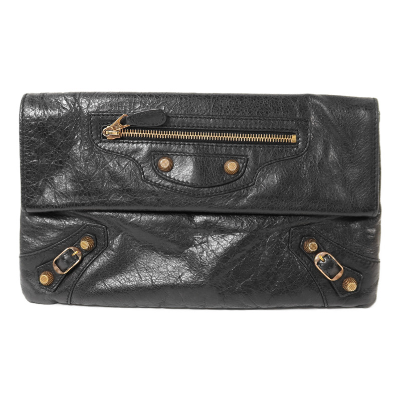 BALENCIAGA 牛皮皮革Envelope Clutch金扣手拿包-0