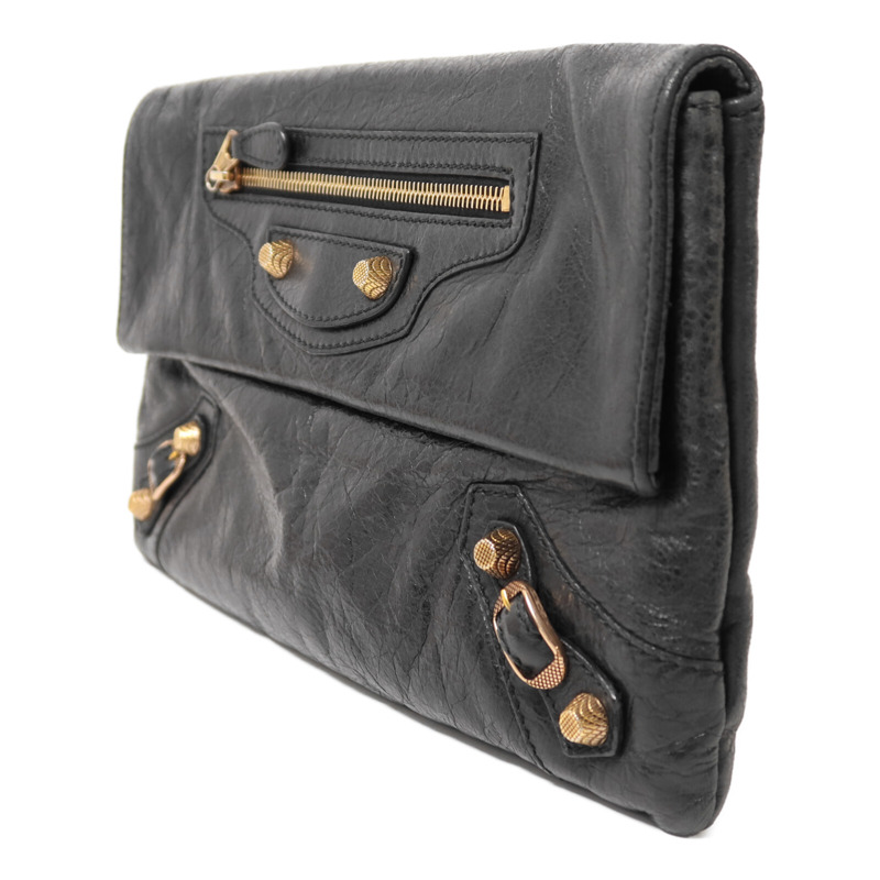 BALENCIAGA 牛皮皮革Envelope Clutch金扣手拿包-2