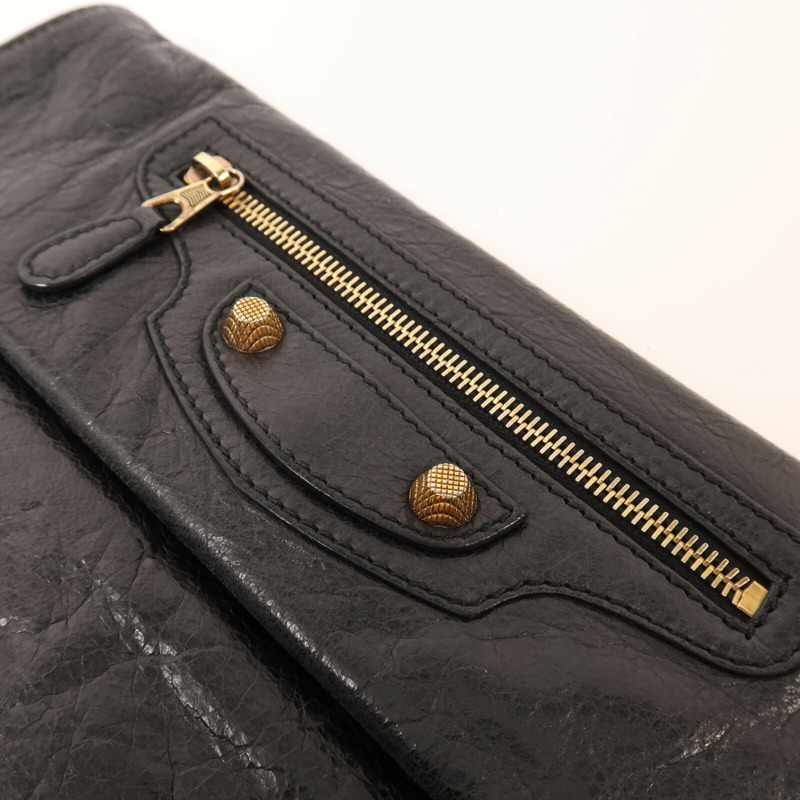 BALENCIAGA 牛皮皮革Envelope Clutch金扣手拿包-8