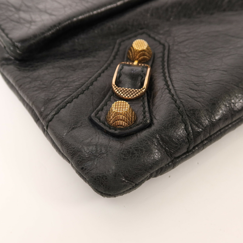 BALENCIAGA 牛皮皮革Envelope Clutch金扣手拿包-10