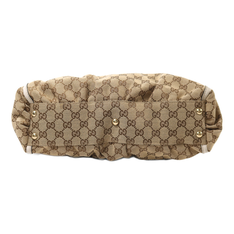 GUCCI 帆布Shoulder Bag金扣肩背袋-3