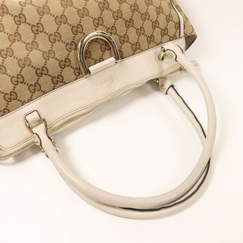 GUCCI 帆布Shoulder Bag金扣肩背袋-7