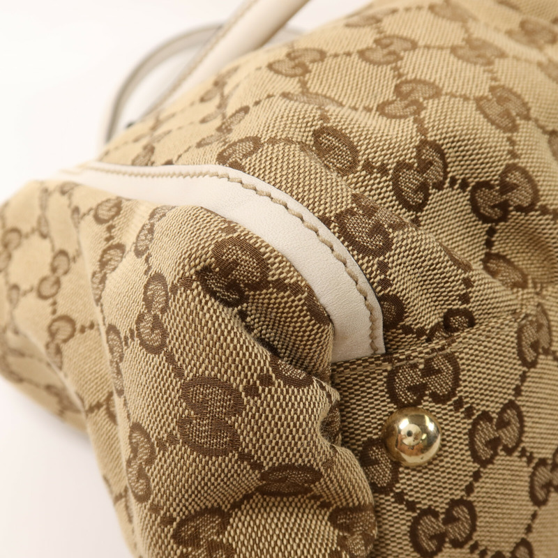 GUCCI 帆布Shoulder Bag金扣肩背袋-11