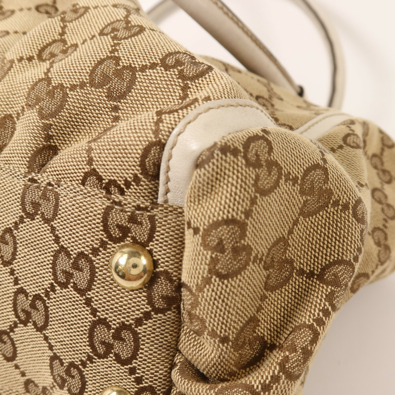 GUCCI 帆布Shoulder Bag金扣肩背袋-12