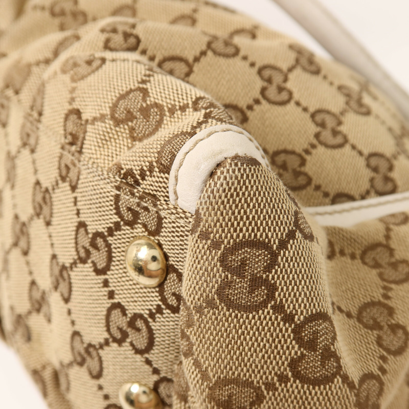 GUCCI 帆布Shoulder Bag金扣肩背袋-14