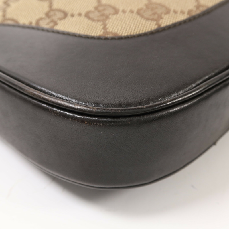 GUCCI 帆布Jackie Hobo銀扣肩背袋-10