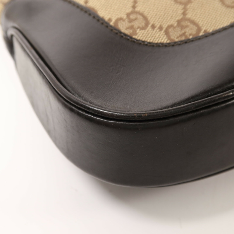 GUCCI 帆布Jackie Hobo銀扣肩背袋-12