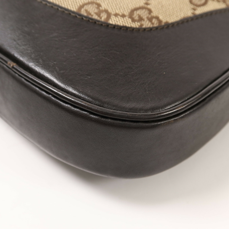 GUCCI 帆布Jackie Hobo銀扣肩背袋-13