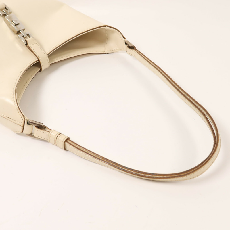GUCCI 牛皮皮革Jackie Vintage銀扣肩背袋-7